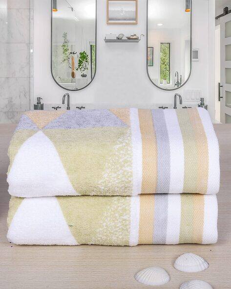 Buy Beige Towels Bath Robes for Home Kitchen by RANGOLI Online