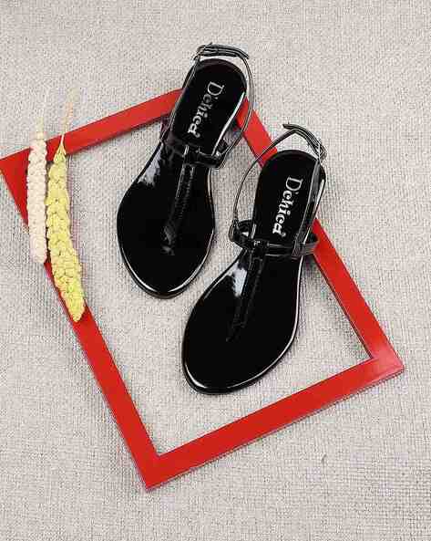 Buy Rosmok Womens Casual And Fancy Flat Sandal -Black Online at Best Prices  in India - JioMart.