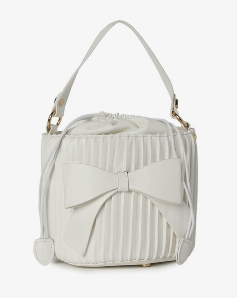 Bow bag leather handbag Miu Miu Brown in Leather - 39768895