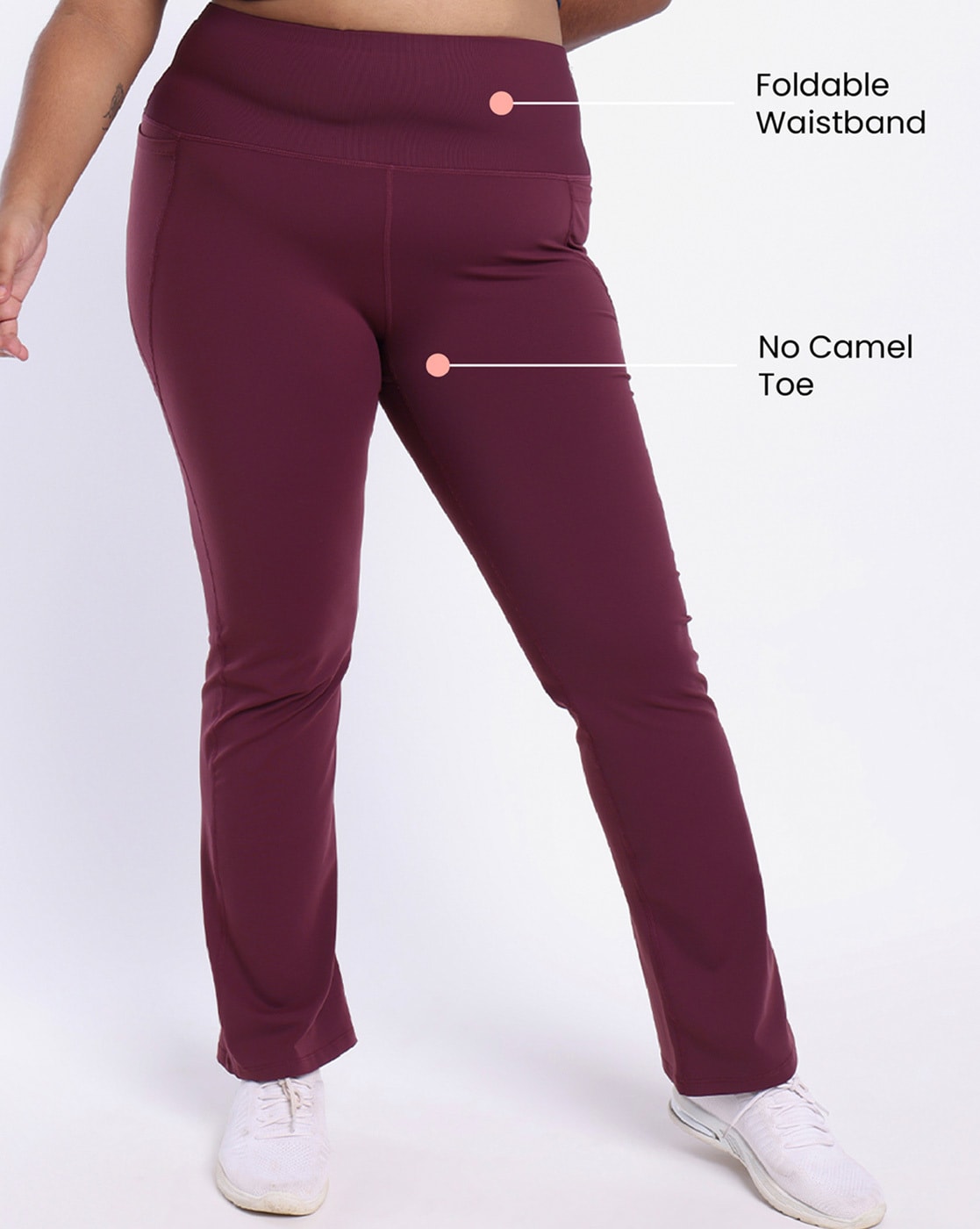 Buy Burgundy Track Pants for Women by BLISSCLUB Online