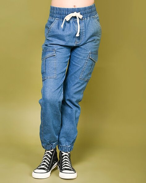 Japan Style Plus Size Mens Denim Cargo Pants Jeans Men Baggy Loose Black  Jeans With Side Pockets Size 38 4  Mens cargo jeans Black cargo pants Denim  cargo pants