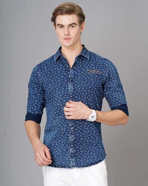 Buy EG Designer Casual Shirt for Mens (Medium, Shirt 005 Blue,Black) at  Amazon.in