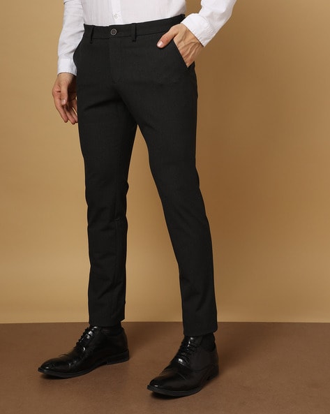 Buy Peter England Men Black Solid Slim fit Chinos Online at Low Prices in  India - Paytmmall.com
