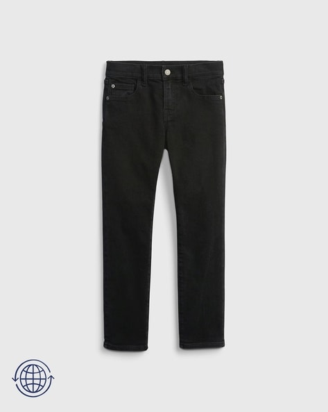 Black Washed Slim Fit Jeans