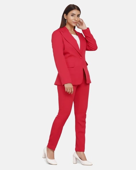 Skyheart - Single-Breasted Blazer / Straight Leg Dress pants / Set |  YesStyle