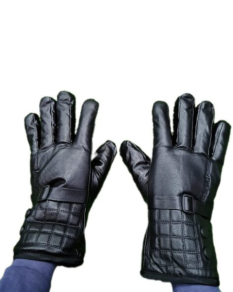 Fingerless Black Leather Gloves - Shop Now! –