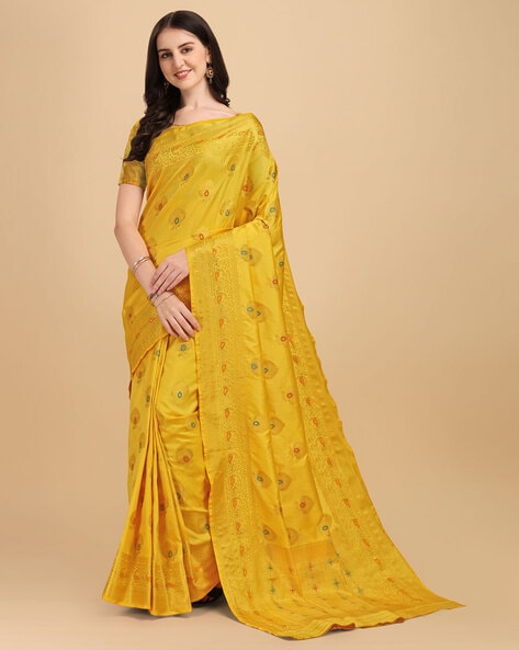 Buy Stylish Yellow Cotton Sarees Collection At Best Prices Online