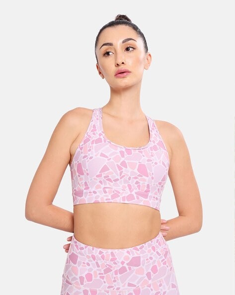 Buy Zelocity High Impact Quick Dry Sports Bra - Cloud Pink at Rs