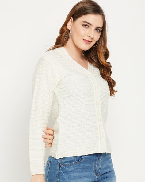 Womens white sale cardigan sweater