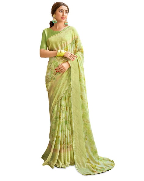 Buy Green Sarees for Women by Nk Textiles Online