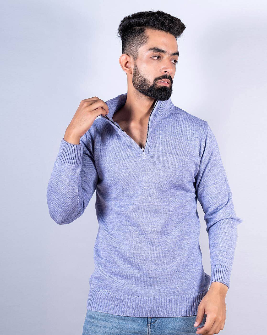 Buy Blue Sweaters u0026 Cardigans for Men by Tistabene Online | Ajio.com