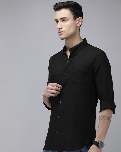 Slim Fit Shirt with Patch Pocket