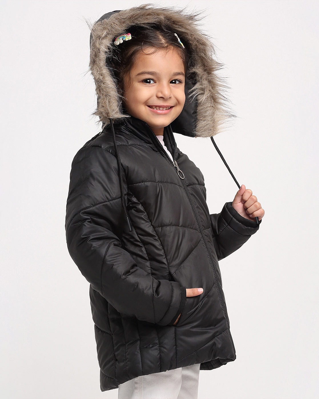 Girls clearance black puffa