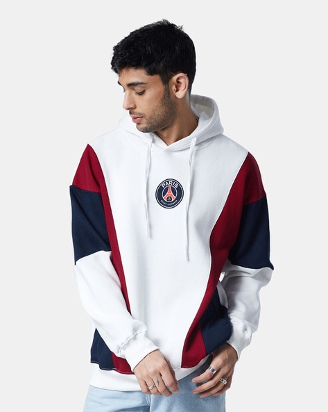 Buy White Maroon Sweatshirt Hoodies for Men by THE SOULED