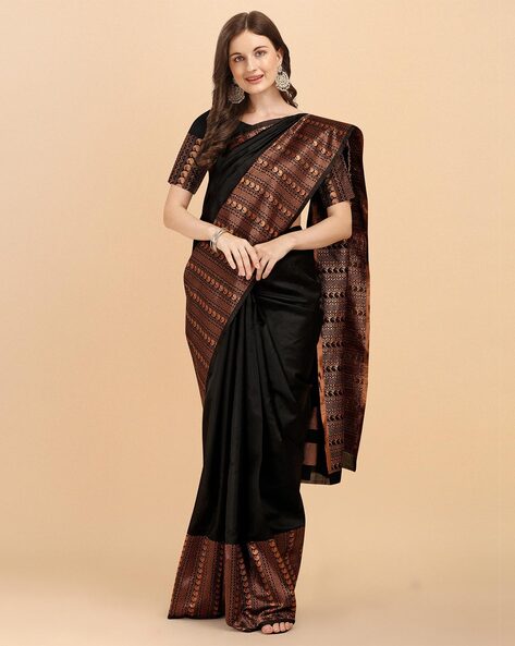 Dark Brick Colour With Digital Printed Art Silk Saree | Jolly Silks - The  Destination Of Silks | Online shopping site - Jolly Silks