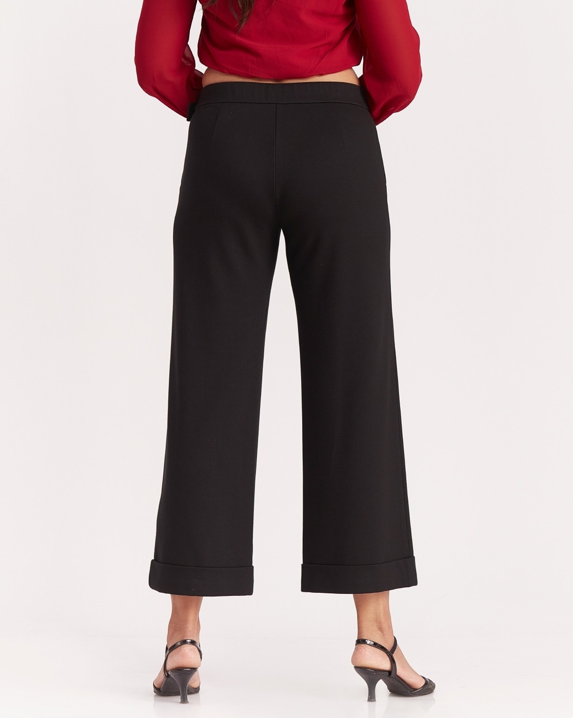 Buy Women Black Solid Formal Regular Fit Trousers Online  681206  Van  Heusen