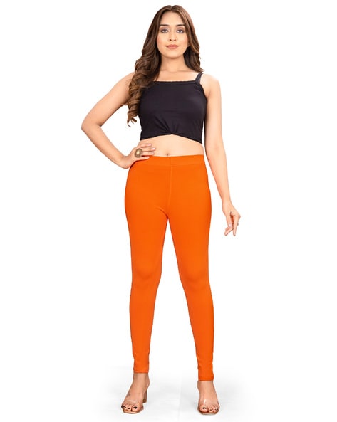 Buy CLOVIA Orange Comfort Fit High-Rise Flared Yoga Pants in Orange with  Side Pockets | Shoppers Stop