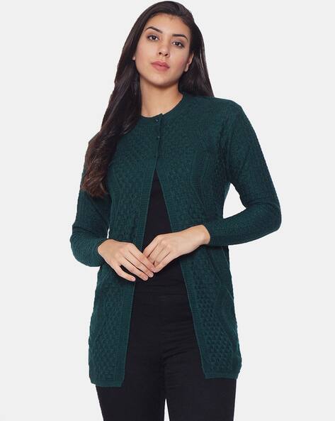 Buy Green Sweaters & Cardigans for Women by CLAPTON Online | Ajio.com