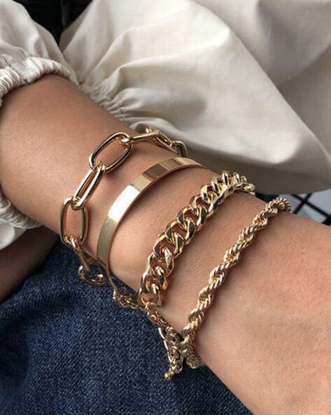 Stack Bracelet Gold Filled Bracelet Gold Chain Bracelet 