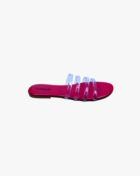 Buy Pink Flat Sandals for Women by JM LOOKS Online | Ajio.com