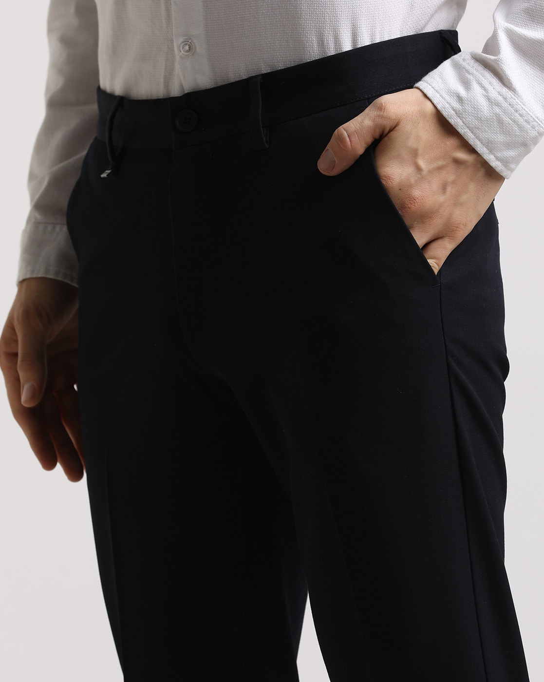 Twill trousers Skinny Fit - Black - Men | H&M IN