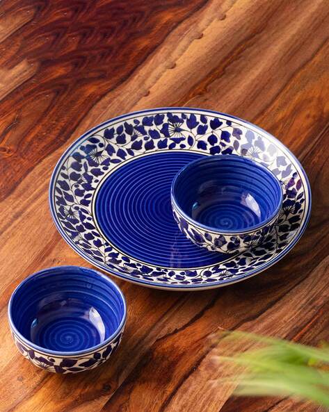 Blue ceramic outlet dishes