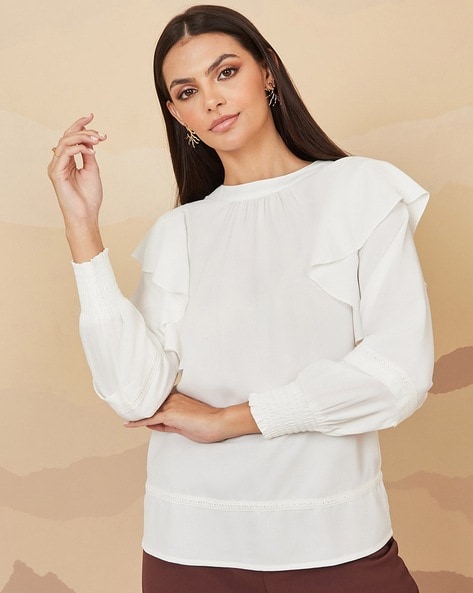 Buy White Tops for Women by Styli Online