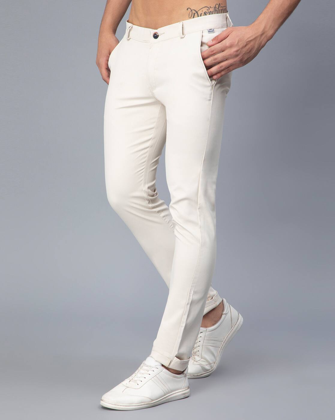 Buy Ivory Trousers & Pants for Men by HENCE Online | Ajio.com