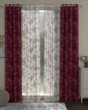 rosarahome Set of 4 Floral Print Door Curtains-picture-53