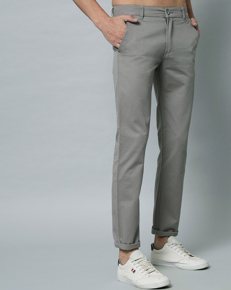 Buy Arrow Sport Mens Solid Grey Bronson Fit Casual Trousers Online - Lulu  Hypermarket India