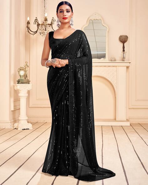 Buy Black Sarees for Women by SHAILY Online | Ajio.com-vdbnhatranghotel.vn