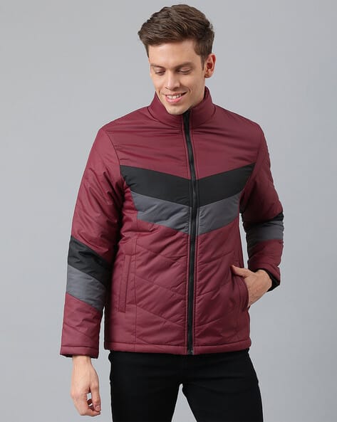 Zip Front Colour-block Jacket