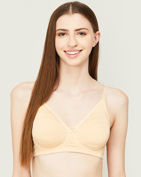 Buy SOIE Full Coverage Padded Wired T-shirt Bra with Mesh  Detailing-Teal-38D Online at Best Prices in India - JioMart.