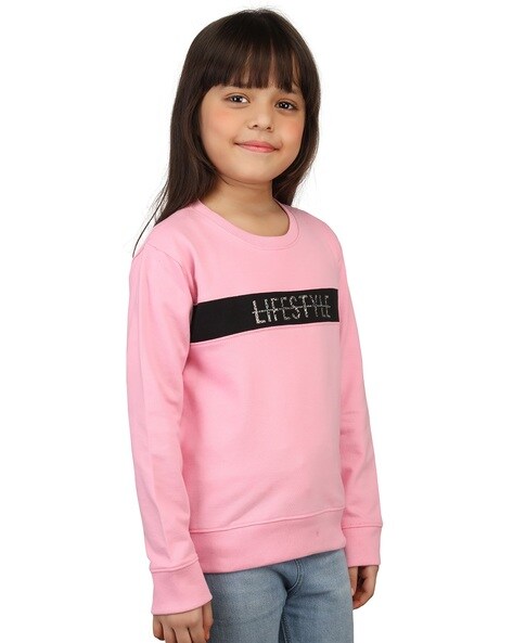 Pink sweatshirt outlet kids