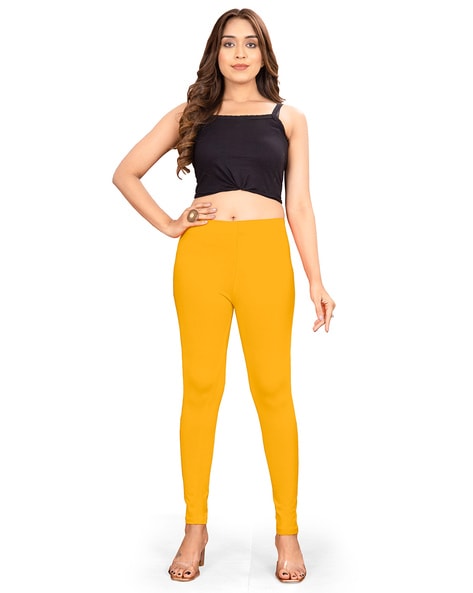 Girls Clothing | Yellow Colour Leggings | Freeup