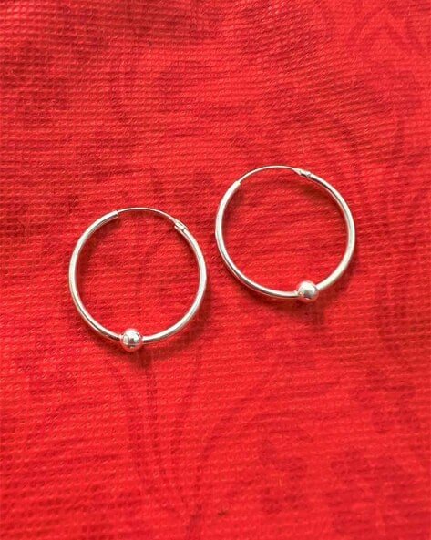 Beaded Hoop Earrings | Sincerely Silver