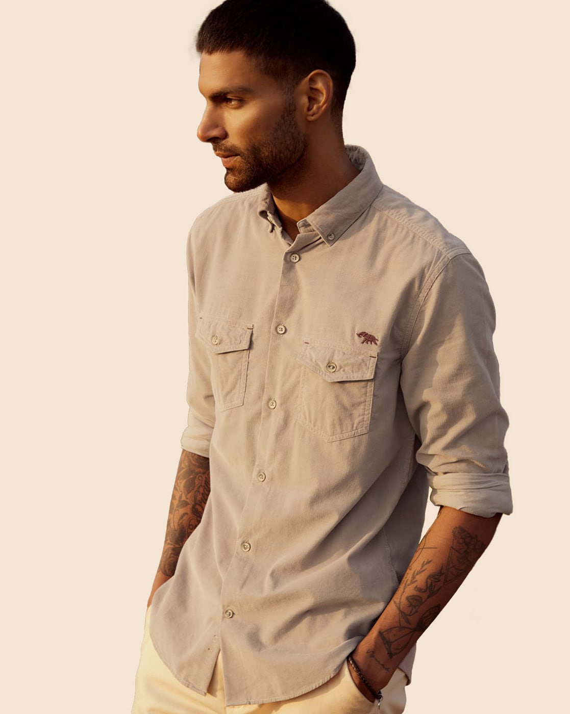 Buy Khaki Shirts for Men by Andamen Online | Ajio.com