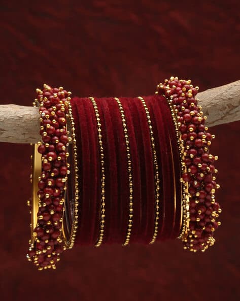 Jewellery Maroon Bangles Online Shopping Buy ToniQ Maroon Stones