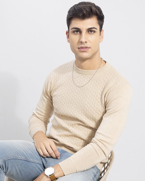 Tan sweater for top men