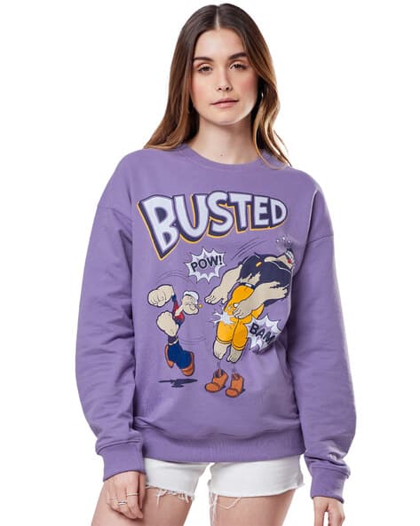 Buy Purple Sweatshirt Hoodies for Women by THE SOULED STORE
