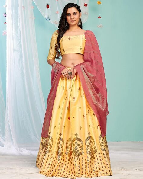 Buy Yellow Color Party Wear Lehenga Choli Online At Best Price