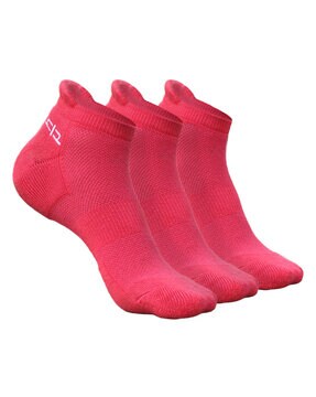 Women's Slub 3pk Ankle Socks - Universal Thread™ - Pink/Cream 4-10