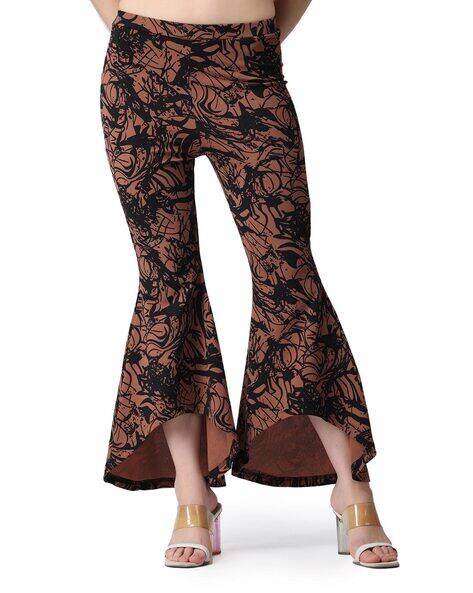 Buy Brown Trousers Pants for Women by POPWINGS Online