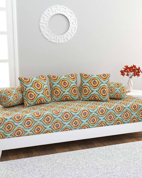 Diwan cushion bolster top set