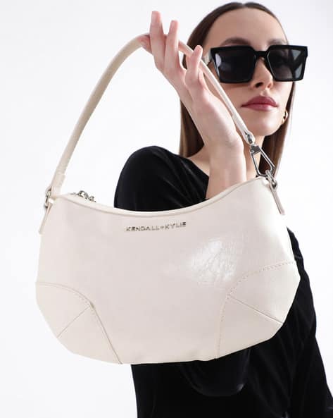 Shoulder Bag with Brand Metal Accent