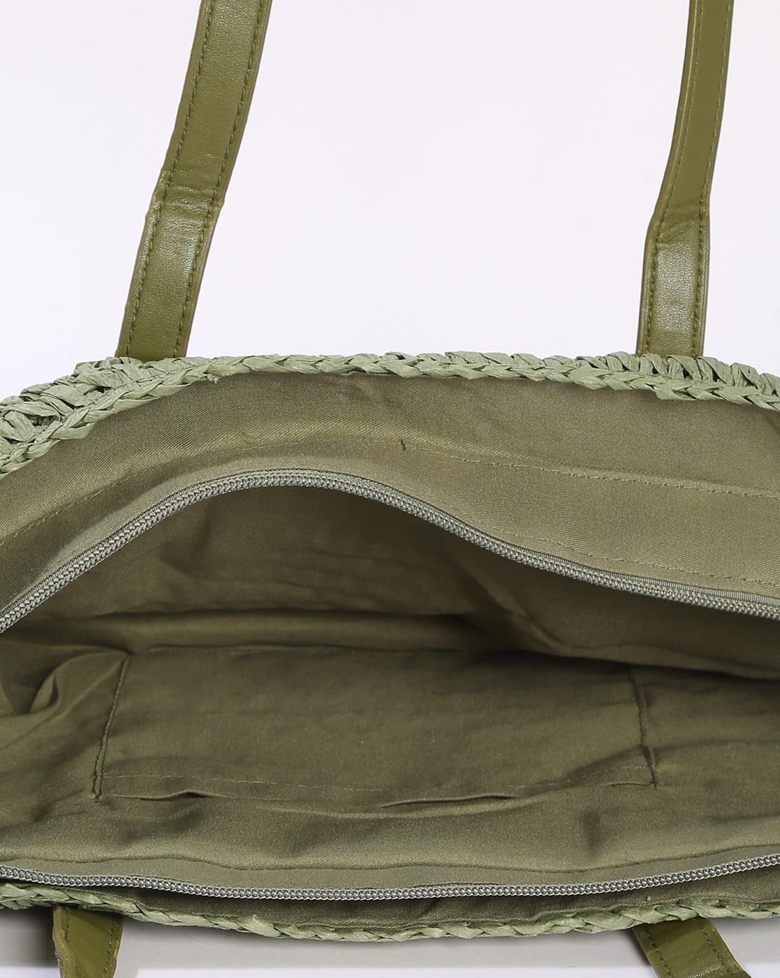 Khaki green tote discount bag