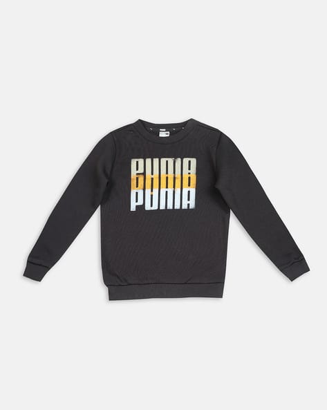 Brand Print Crew-Neck Sweatshirt