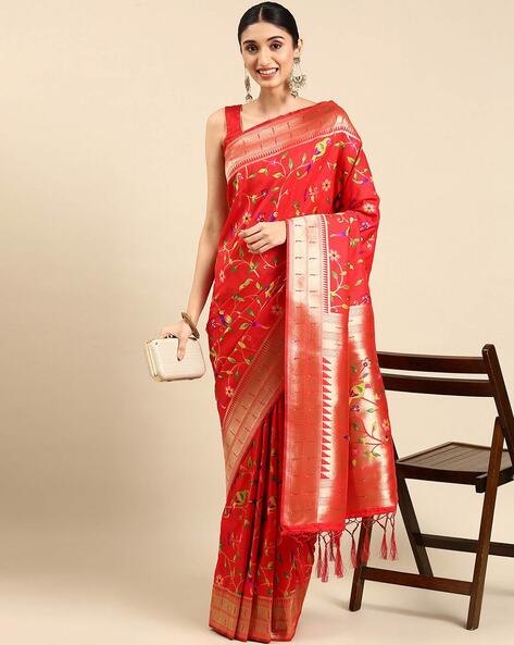 Buy Blue Sarees for Women by AWESOME Online | Ajio.com