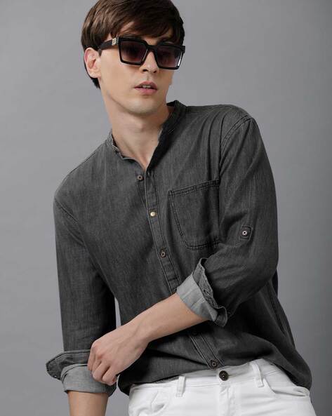 Buy Grey Shirts for Men by YOVISH Online | Ajio.com