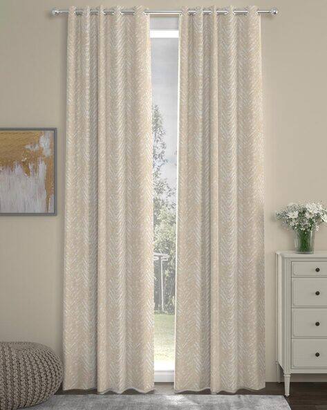 Rosarahome Pack of 2 Chevron Pattern Long Door Curtains